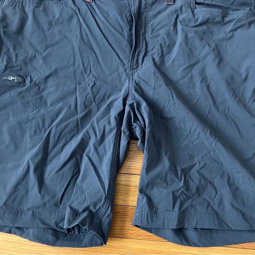 L.L. Bean Charcoal Grey Zipper Nylon Performance Hiking Shorts 40W Gorpcore